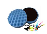 App 080401 Полировальная профилированная губка 150мм х 2,5см голубая