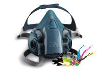 3M 7501 Полумаска без фильтров для покрасочных работ, размер S