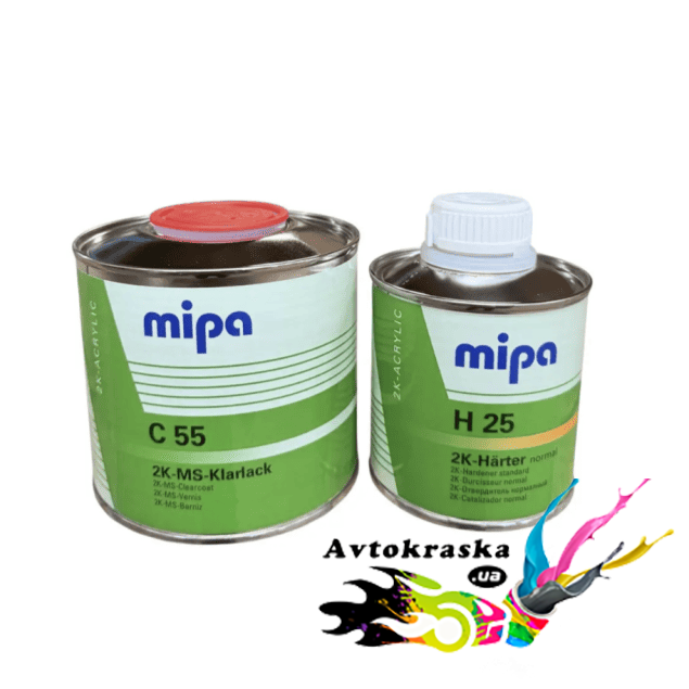 Лак акриловый Mipa MS С55 0,5л+0,25л - Лак акриловый MS цена!