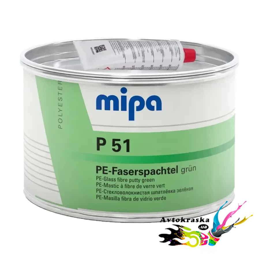 Шпатлевка cо стекловолокном+цинк Mipa P51 1,8кг - Шпатлевка со стекловолокном цена!