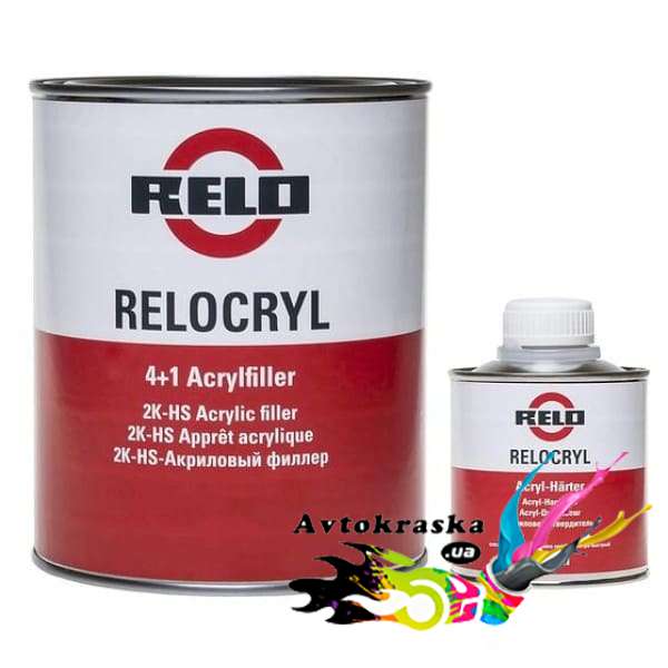 Грунт RELO Mipa Relocryl 0,4л+0,1л серый - Акриловый грунт 2К цена!