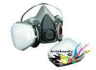 Полумаска 3М 6200 с фильтрами Полумаска 3М 6200 с фильтрами