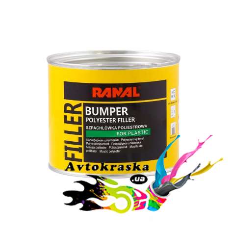 Шпатлевка для бамперов Ranal 0,5 кг - Материалы для ремонта пластика цена!