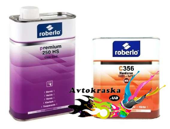 Лак акриловый Roberlo Unix 250 HS 1л+0,5л - Лак акриловый HS цена!