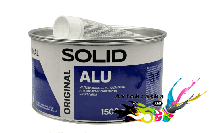 Шпатлевка с алюминием Solid Alu 1,5кг - Шпатлевка с пудрой алюминия цена!