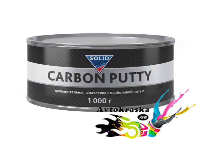 Шпатлевка с карбоновым волокном Solid CARBON 1кг - Шпатлевка с волокнами карбона цена!
