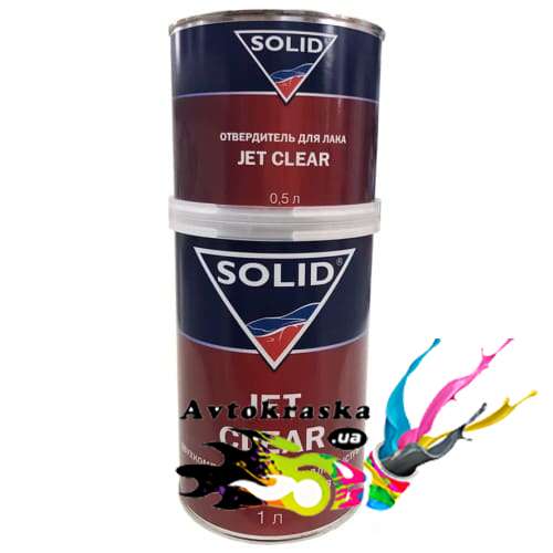 Лак быстрый Solid Jet Clear 1л+0,5л - Быстрый лак цена!